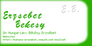 erzsebet bekesy business card